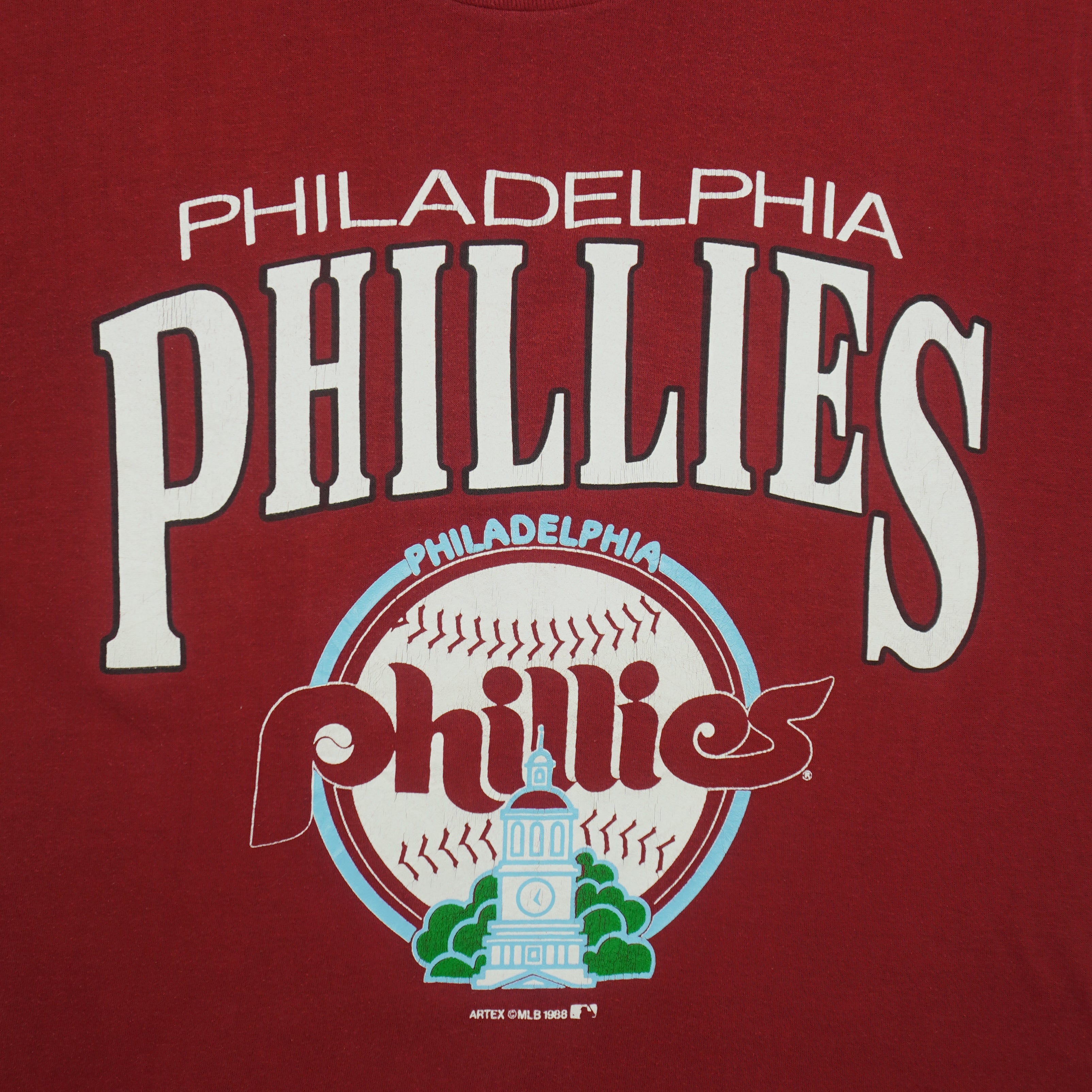 MLB (Artex) - Philadelphia Phillies Single Stitch 1988 Medium Vintage Retro Baseball