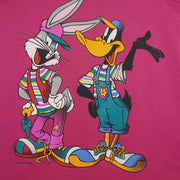 Looney Tunes (Novel Teez)- Bugs Bunny & Daffy Duck Sleeveless T-Shirt 1996 Medium Vintage Retro