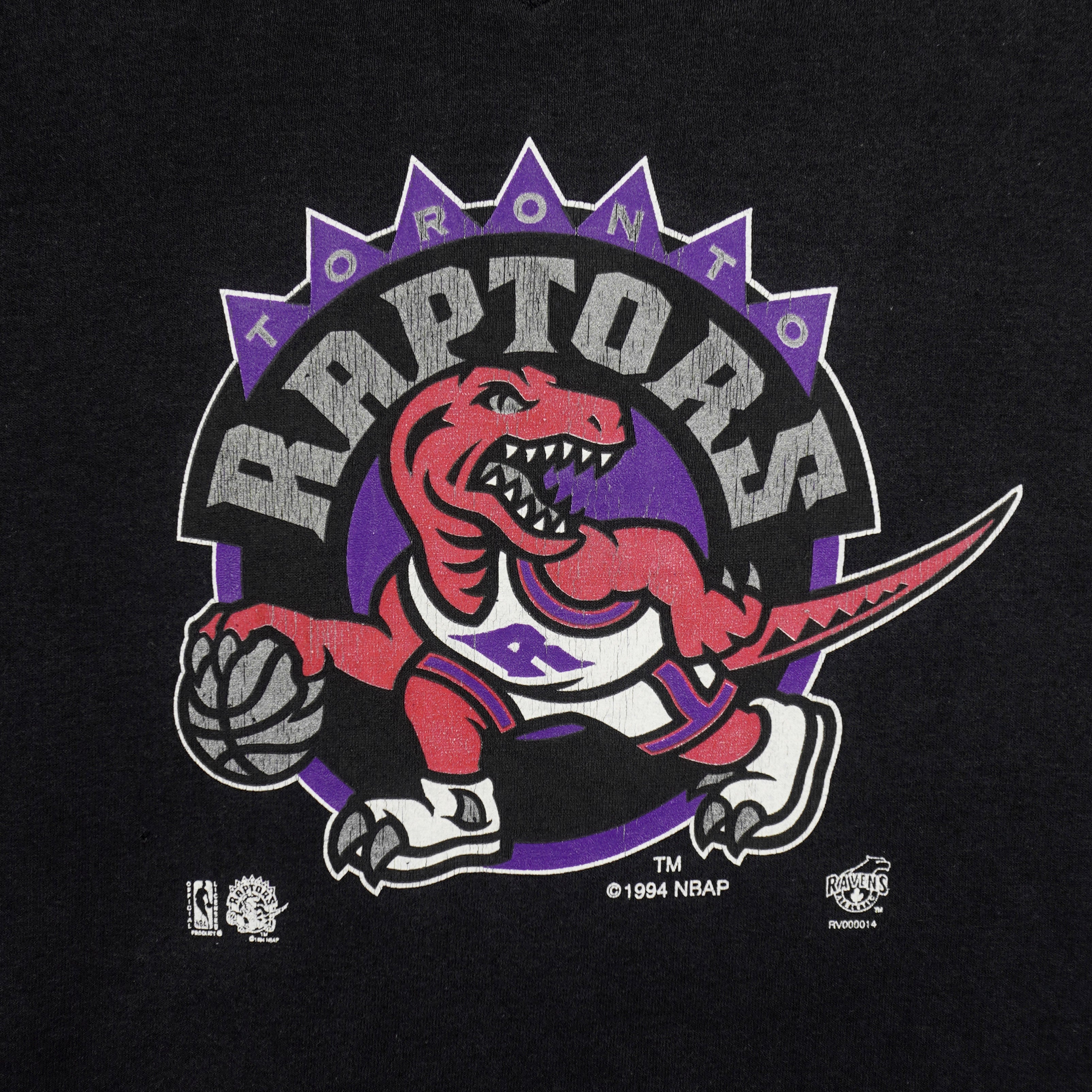 NBA - Toronto Raptors Big Logo Jersey T-Shirt 1994 Medium Vintage Retro Basketball