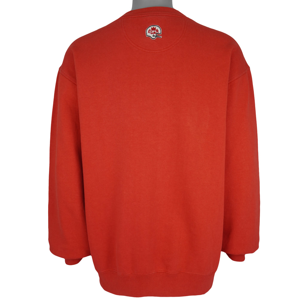 Puma (CFL) - Calgary Stampeders Crew Neck Sweatshirt 1990s Large Vintage Retro Football