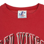 NHL (Logo Athletic) - Detroit Red Wings Crew Neck Sweatshirt 1990s Large Vintage Retro Hockey