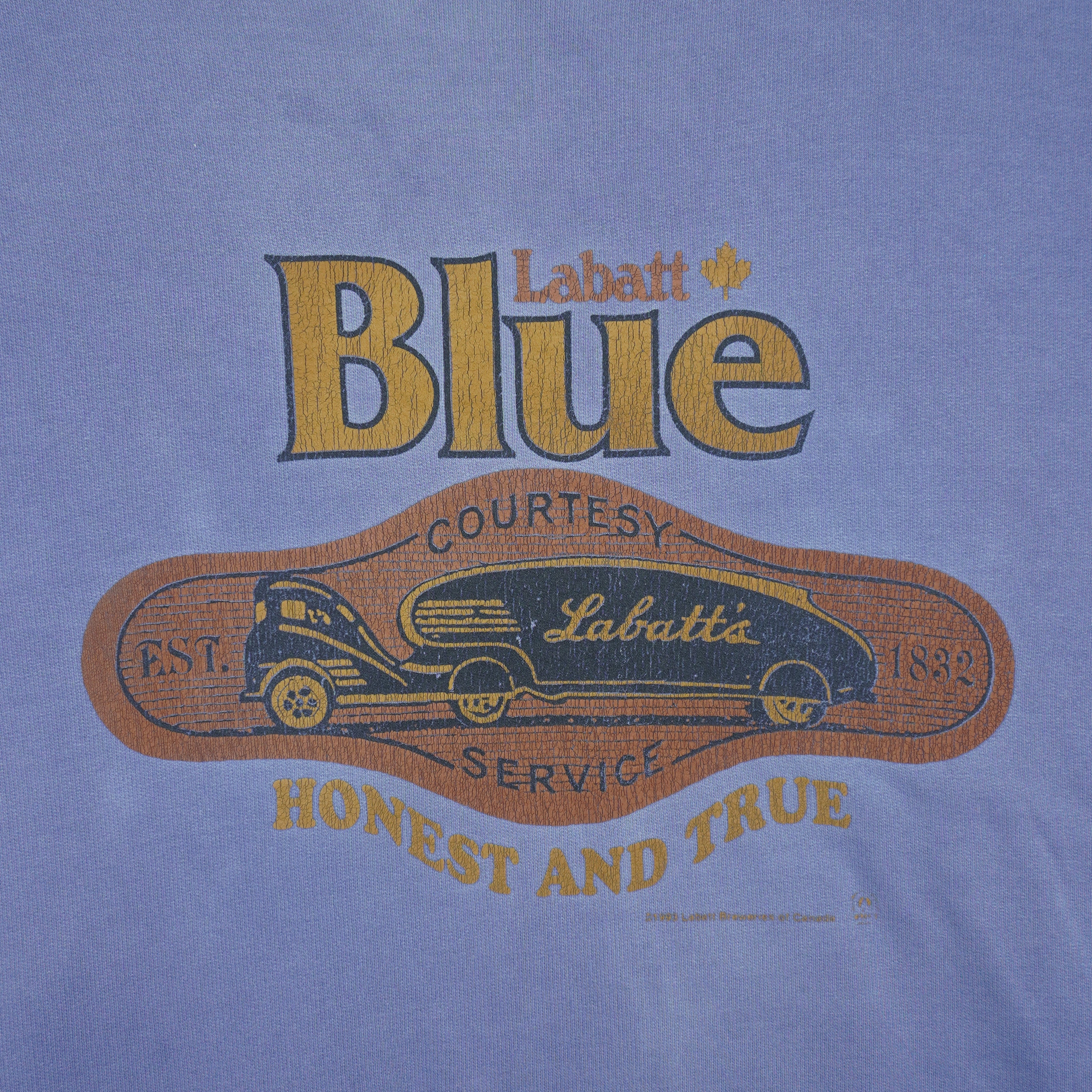 Vintage (Waves) - Blue Labatt Service Crew Neck Sweatshirt 1993 Large Vintage Retro