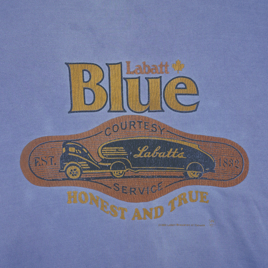 Vintage (Waves) - Blue Labatt Service Crew Neck Sweatshirt 1993 Large Vintage Retro