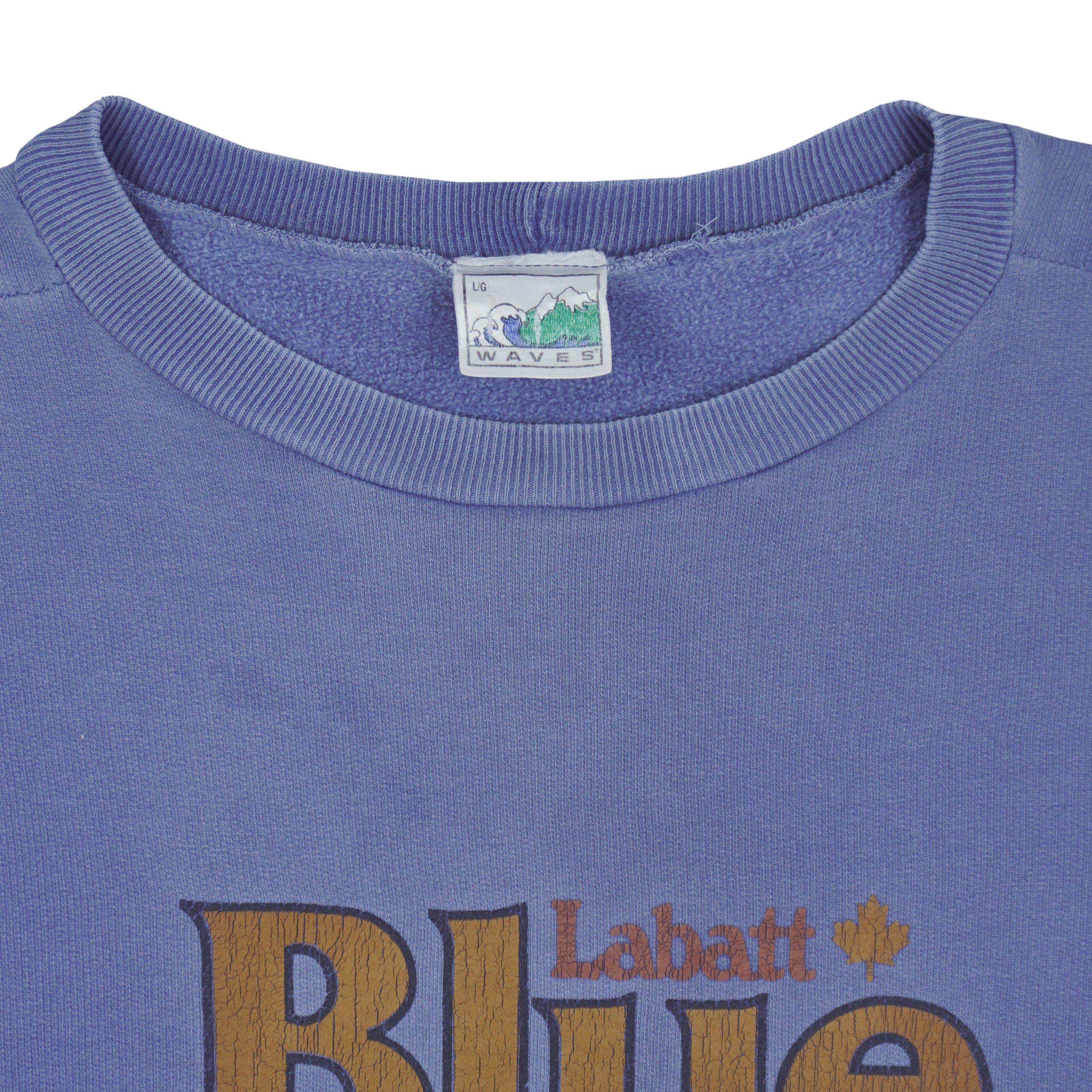 Vintage (Waves) - Blue Labatt Service Crew Neck Sweatshirt 1993 Large Vintage Retro