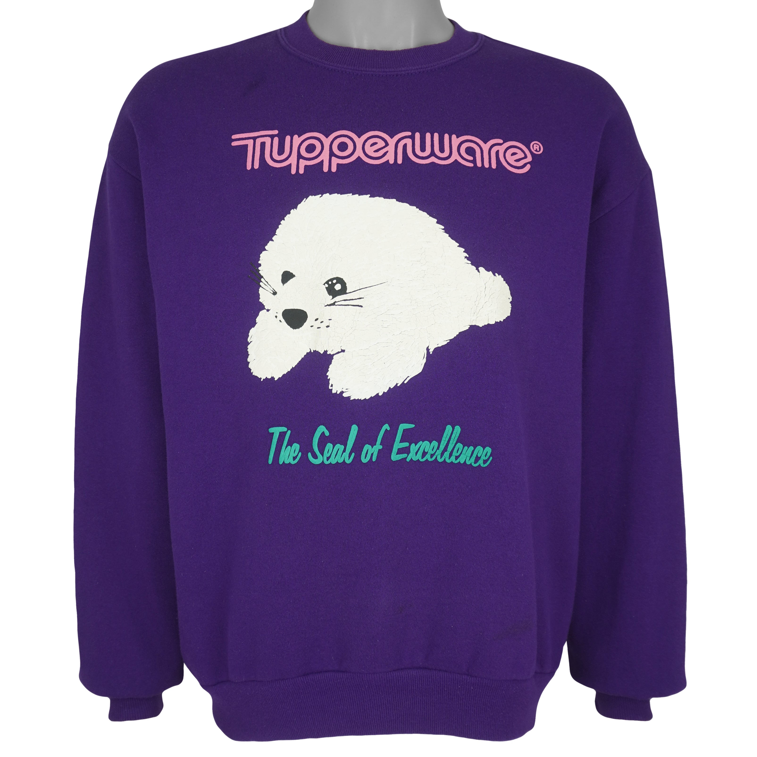 Vintage (Jerzees) - Tupperware, The Seal of Excellence Sweatshirt 1990s Large Vintage Retro