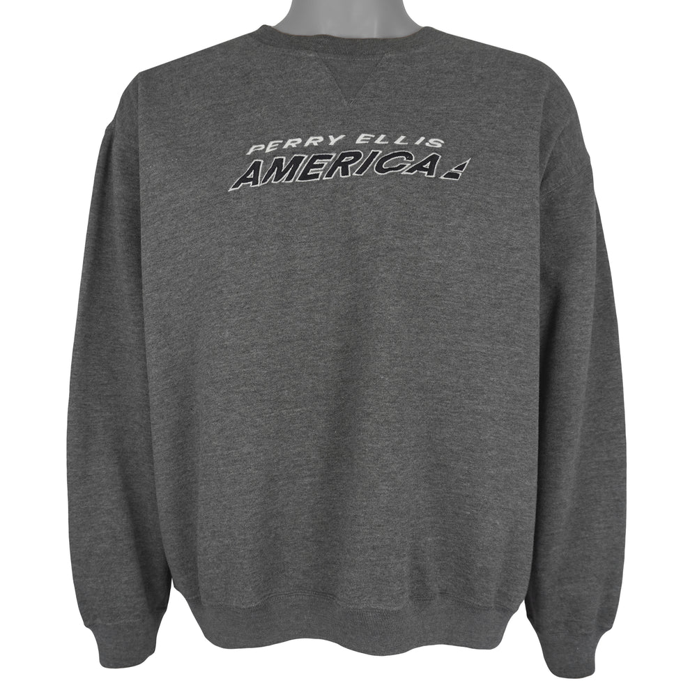 Vintage - Perry Ellis America Embroidered Crew Neck Sweatshirt X-Large Vintage Retro