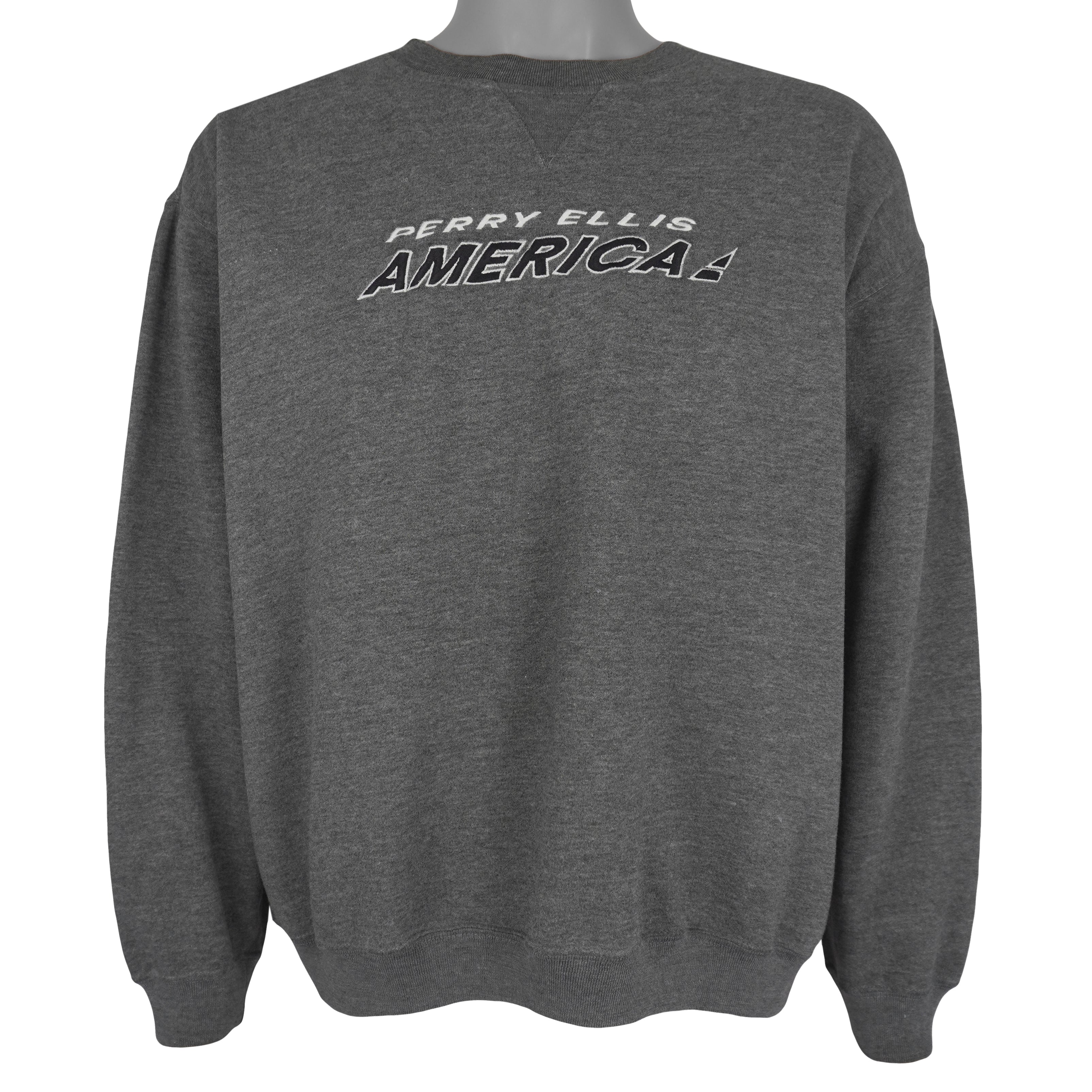 Vintage - Perry Ellis America Embroidered Crew Neck Sweatshirt X-Large Vintage Retro