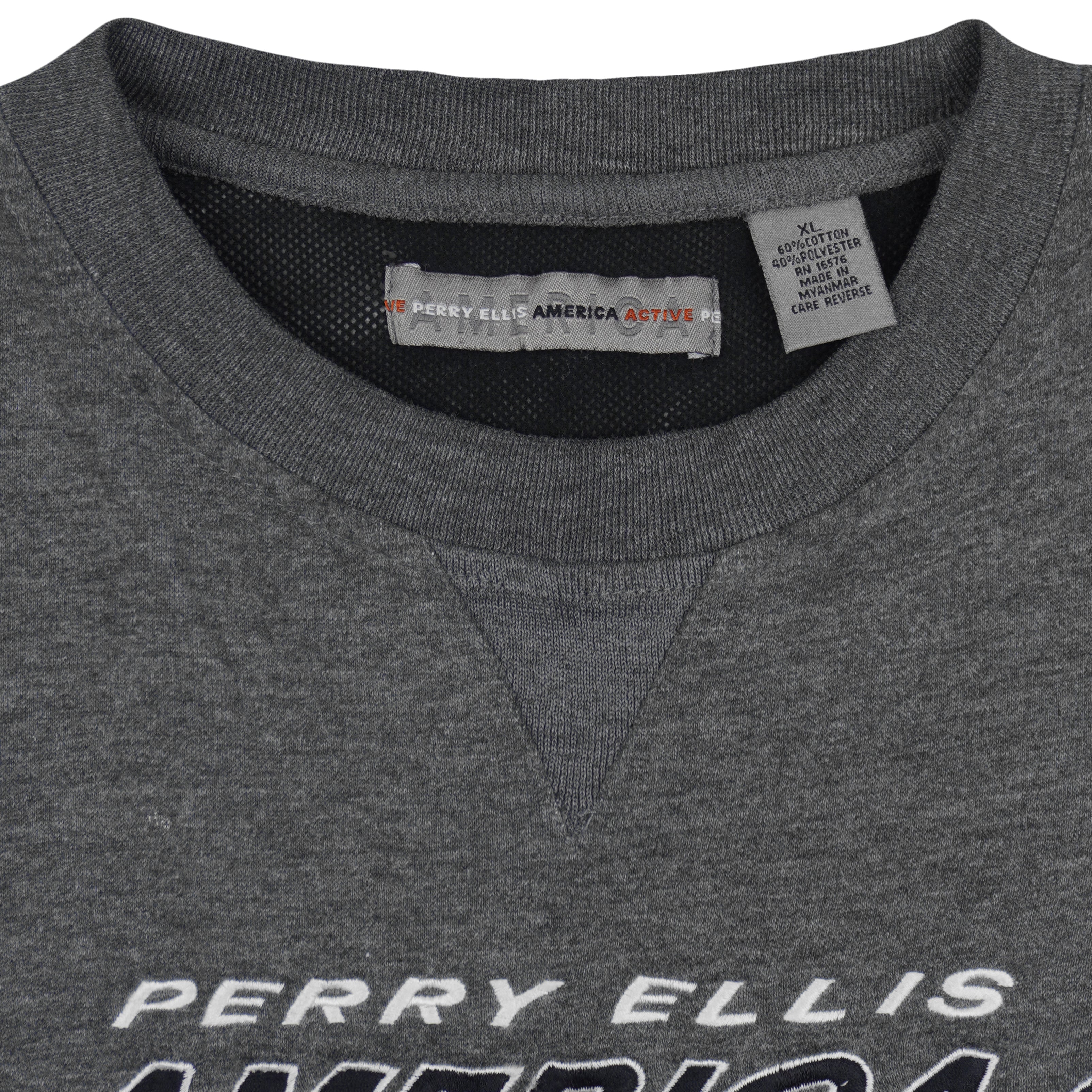 Vintage - Perry Ellis America Embroidered Crew Neck Sweatshirt X-Large Vintage Retro
