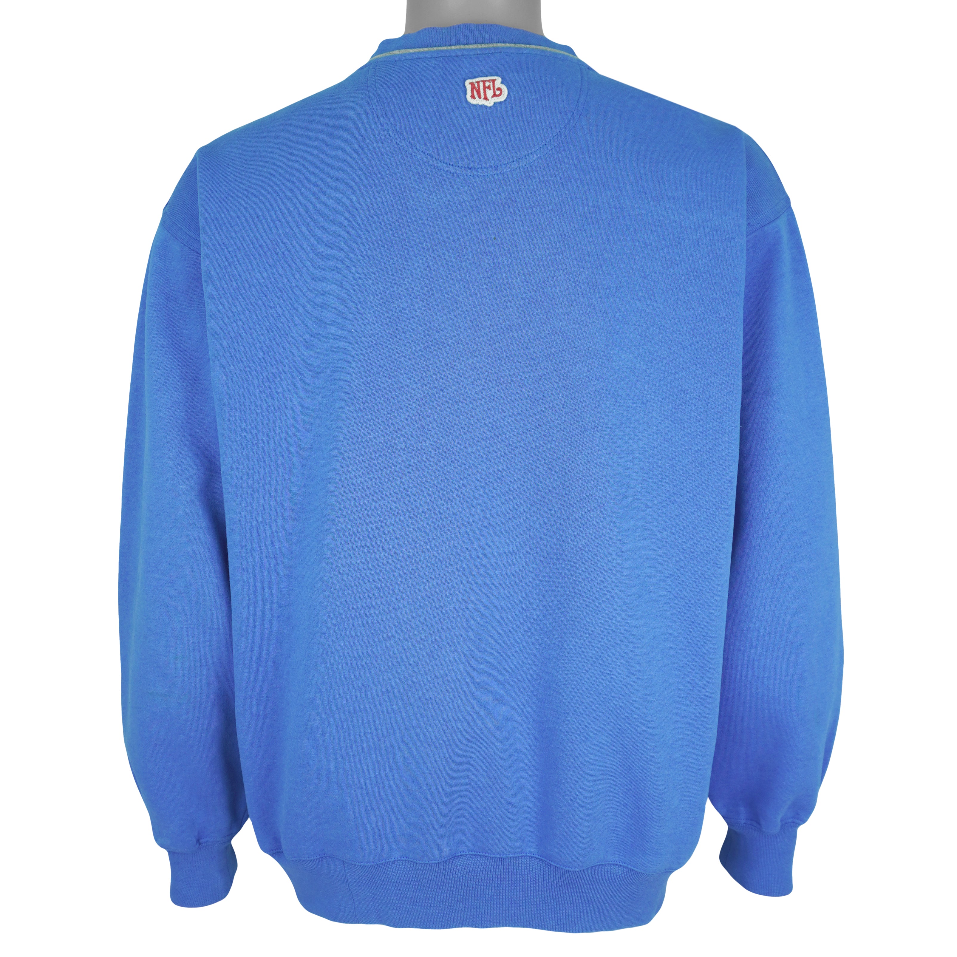NFL - Detroit Lions Embroidered V-Neck Sweatshirt 1990s Large Vintage Retro Football