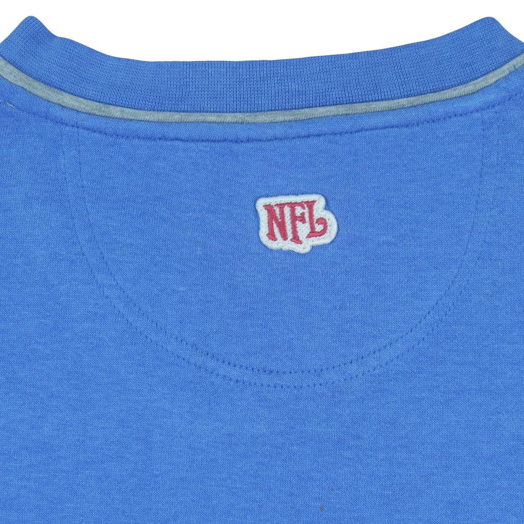 NFL - Detroit Lions Embroidered V-Neck Sweatshirt 1990s Large Vintage Retro Football