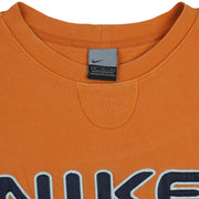 Nike - Orange Big Spell-Out Crew Neck Sweatshirt 1990s Medium Vintage Retro