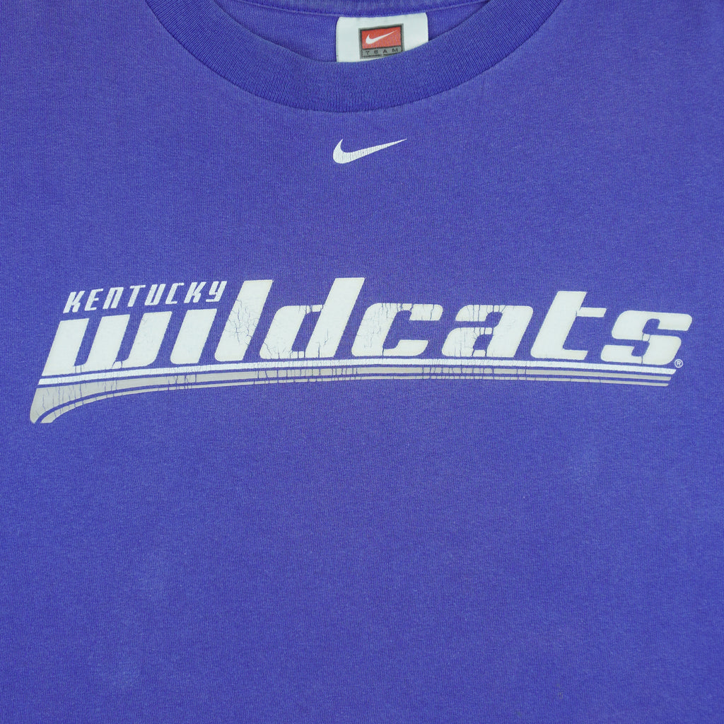 Nike (NCAA) - Kentucky Wildcats Long Sleeve Shirt 1990s Large Vintage Retro