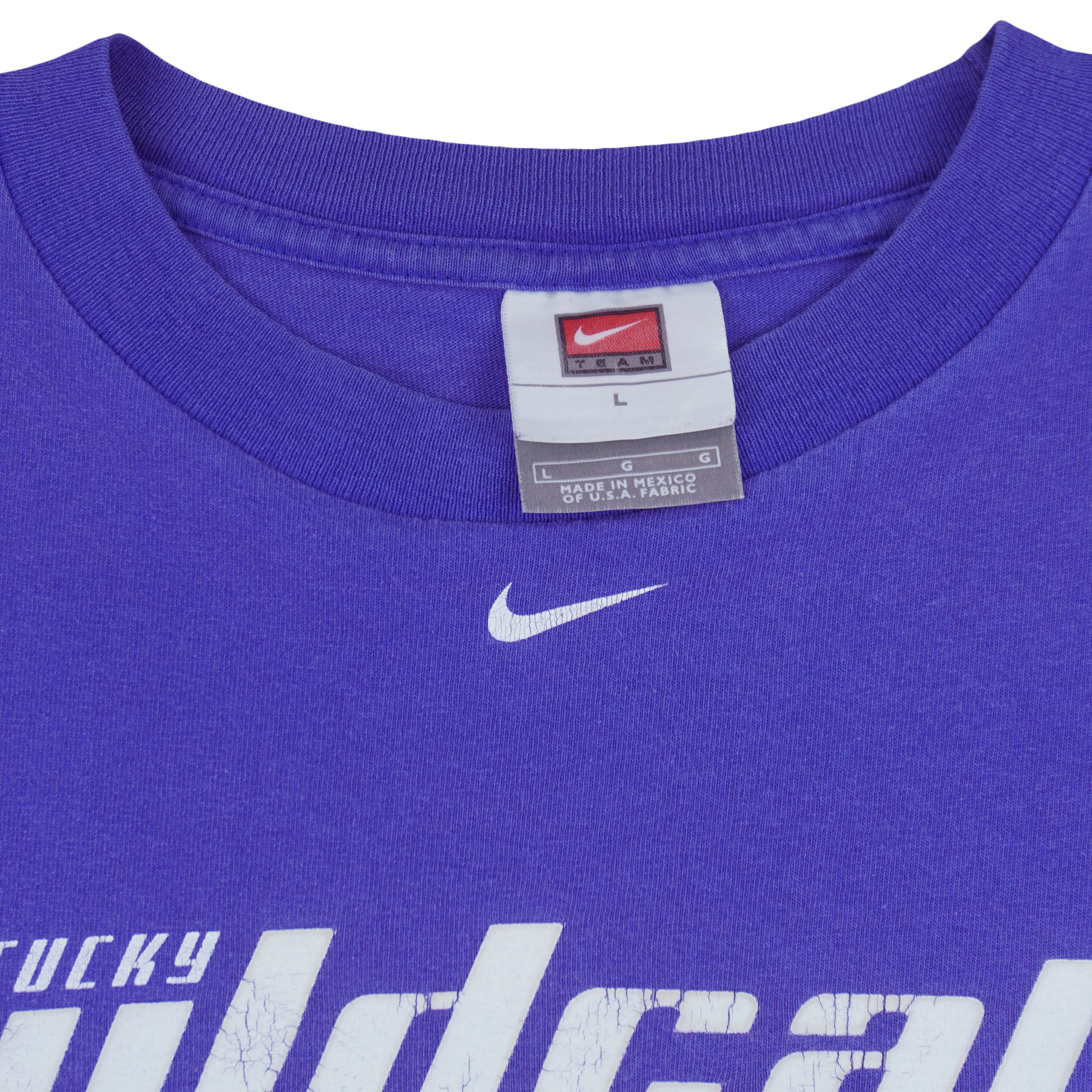 Nike (NCAA) - Kentucky Wildcats Long Sleeve Shirt 1990s Large Vintage Retro