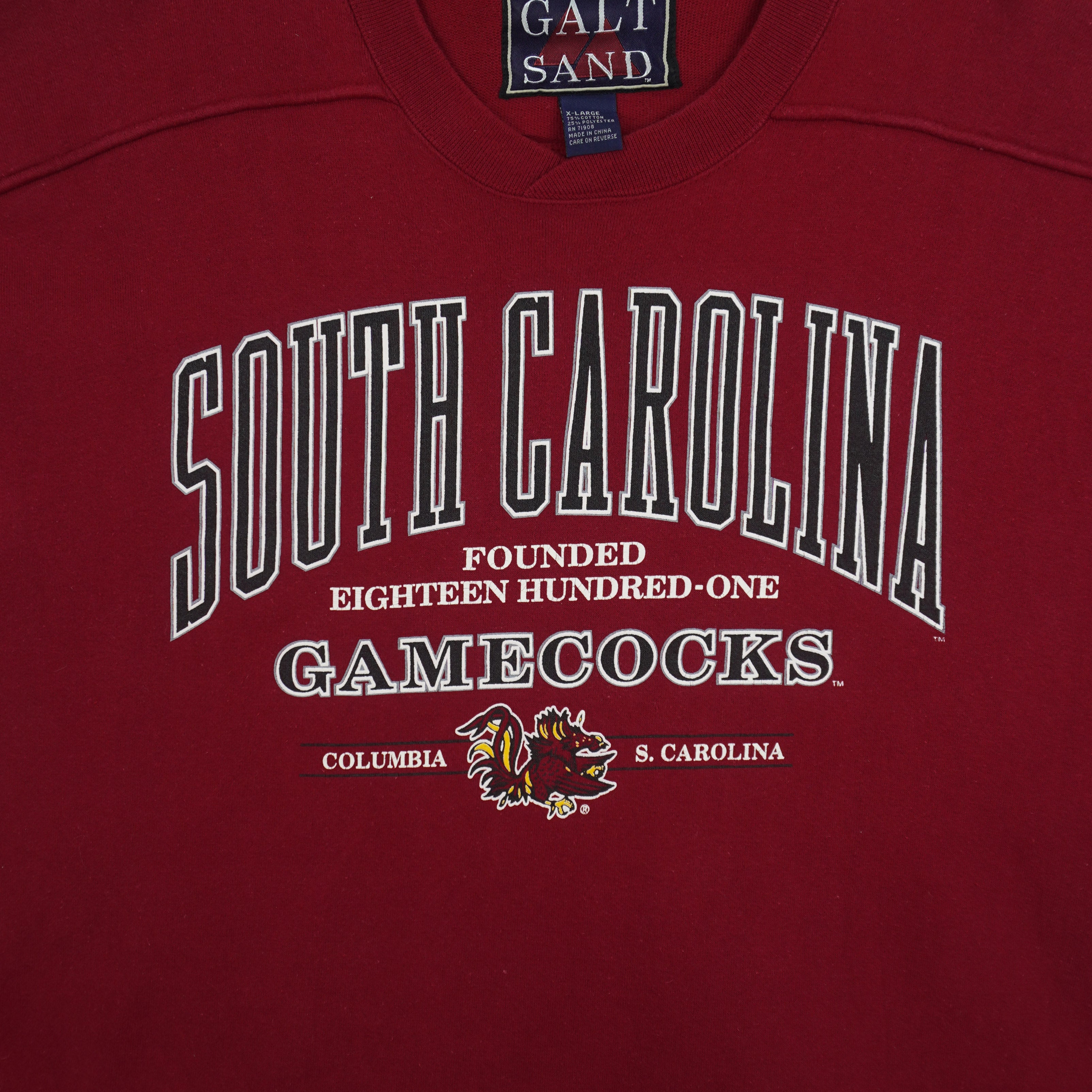 NCAA (Galt Sand) - Carolina Gamecocks Crew Neck Sweatshirt 1990s X-Large Vintage Retro