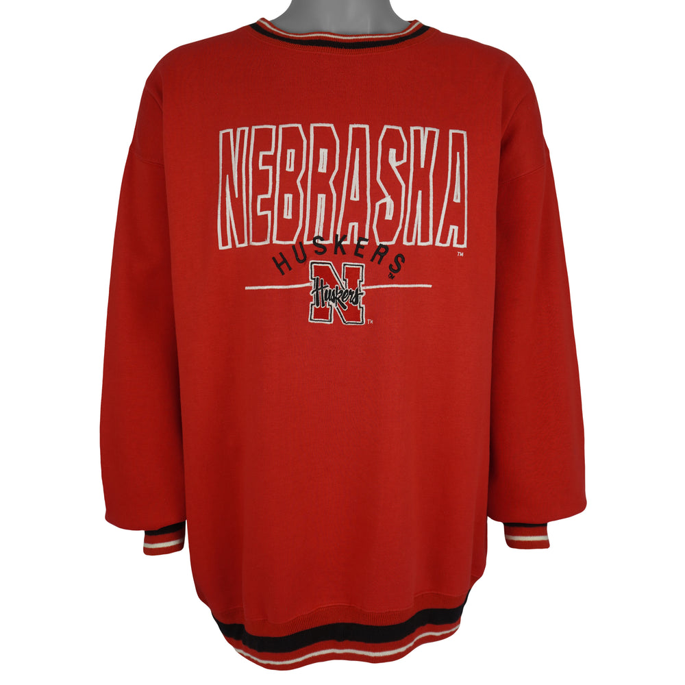 NCAA (Logo 7) - Nebraska Huskers Embroidered Sweatshirt 1990s 2X-Large Vintage Retro