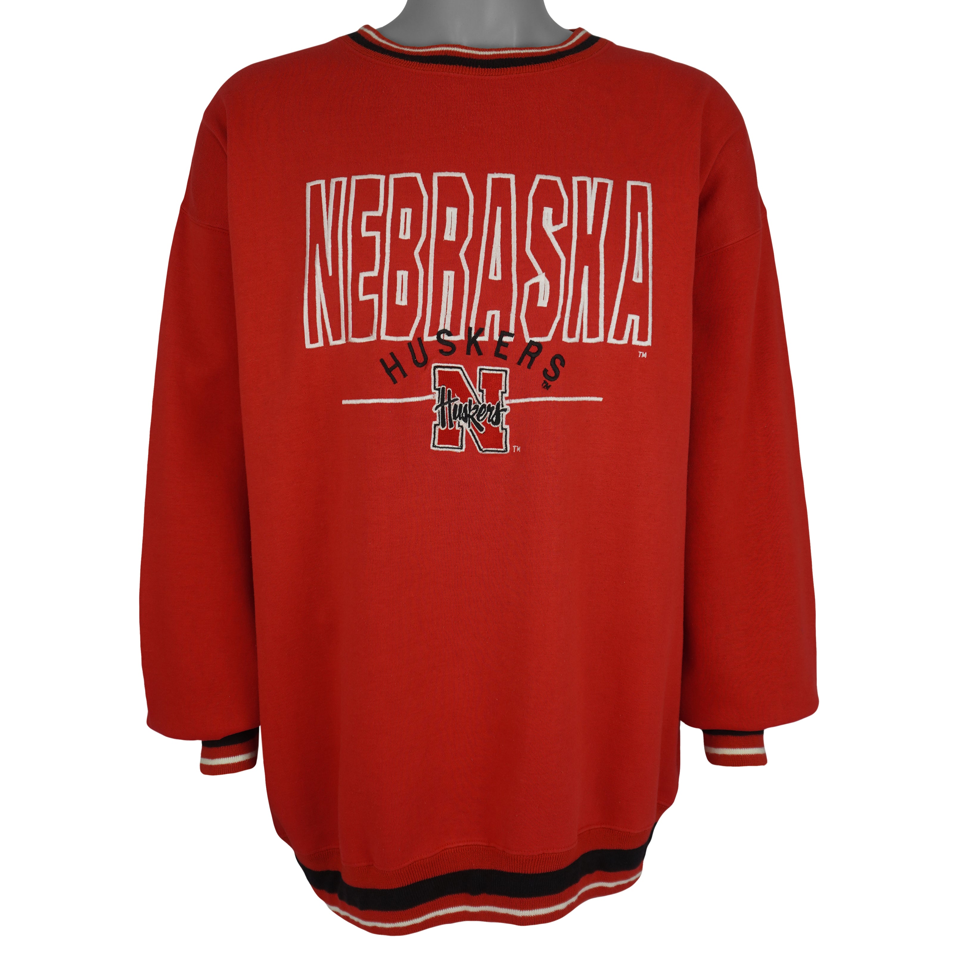 NCAA (Logo 7) - Nebraska Huskers Embroidered Sweatshirt 1990s 2X-Large Vintage Retro