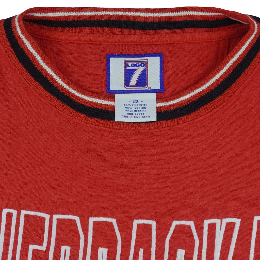 NCAA (Logo 7) - Nebraska Huskers Embroidered Sweatshirt 1990s 2X-Large Vintage Retro
