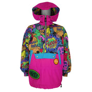 Vintage (Ficce Sports) - Wacky Cartoon Hooded Jacket 1990s Medium Vintage Retro