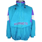 Starter (NBA) - Charlotte Hornets Embroidered Windbreaker 1990s Large Vintage Retro Basketball