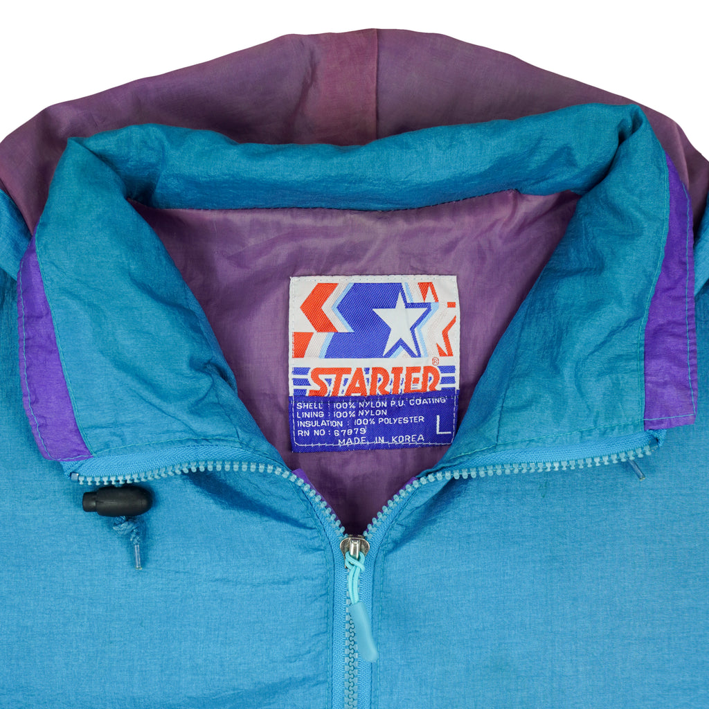 Starter (NBA) - Charlotte Hornets Embroidered Windbreaker 1990s Large Vintage Retro Basketball