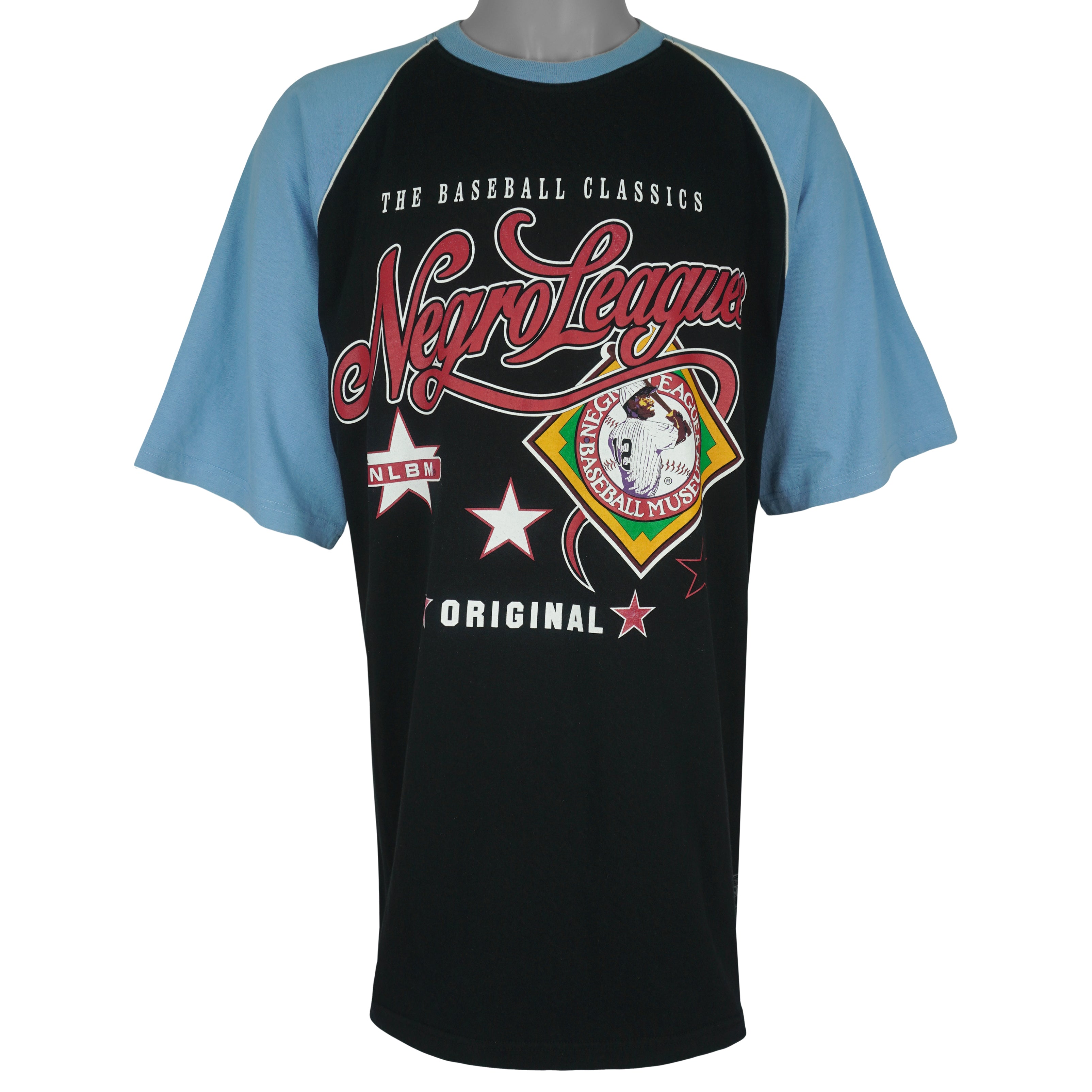 MLB (Big Boy) - Negro Leagues Baseball Team Logos T-Shirt 1990s 2X-Large Vintage Retro Baseball