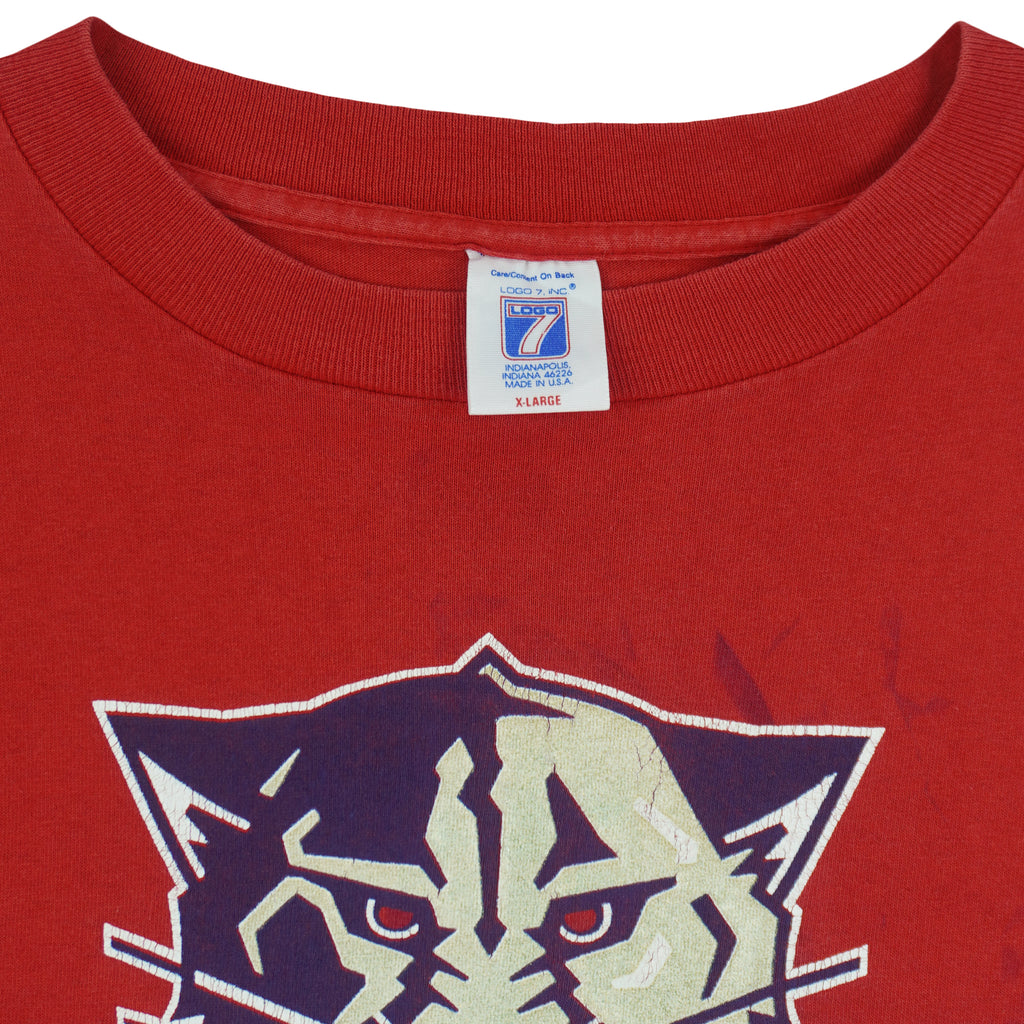 NHL (Logo 7) - Florida Panthers Big Logo T-Shirt 1993 X-Large Vintage Retro Hockey