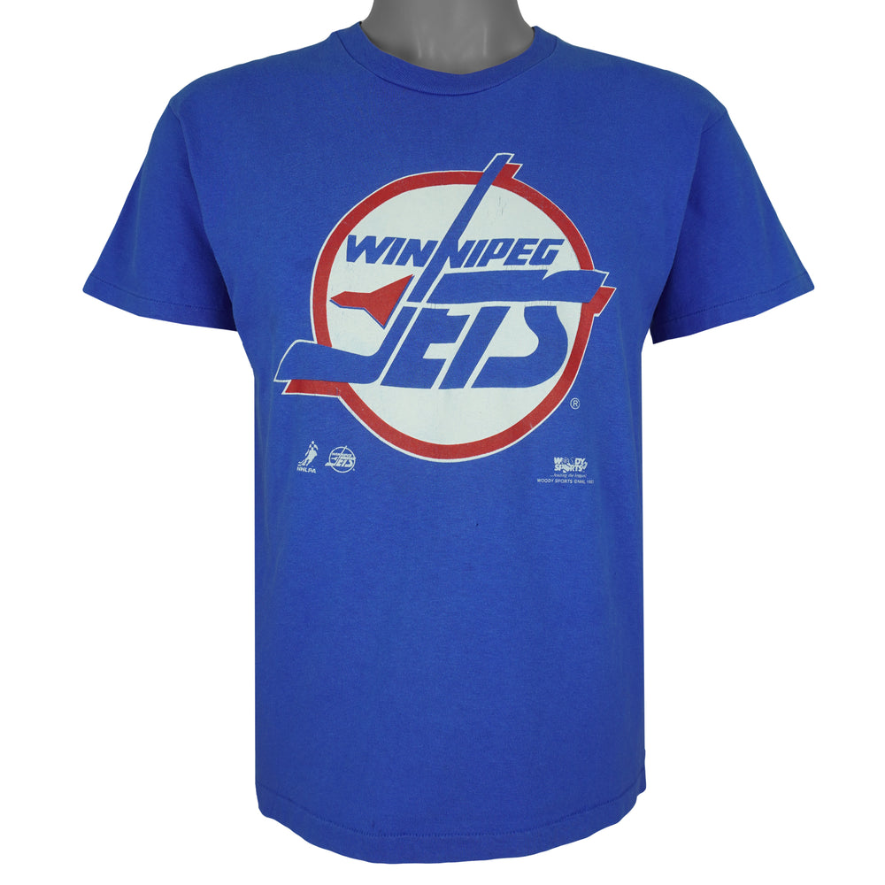 NHL - Winnipeg Jets Teemu Selanne #13 Spell-Out T-Shirt 1993 Medium Vintage Retro Hockey