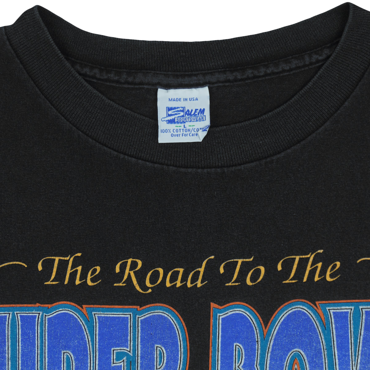 NFL (Salem) - Denver Broncos Super Bowl Champions T-Shirt 1993 Large Vintage Retro Football