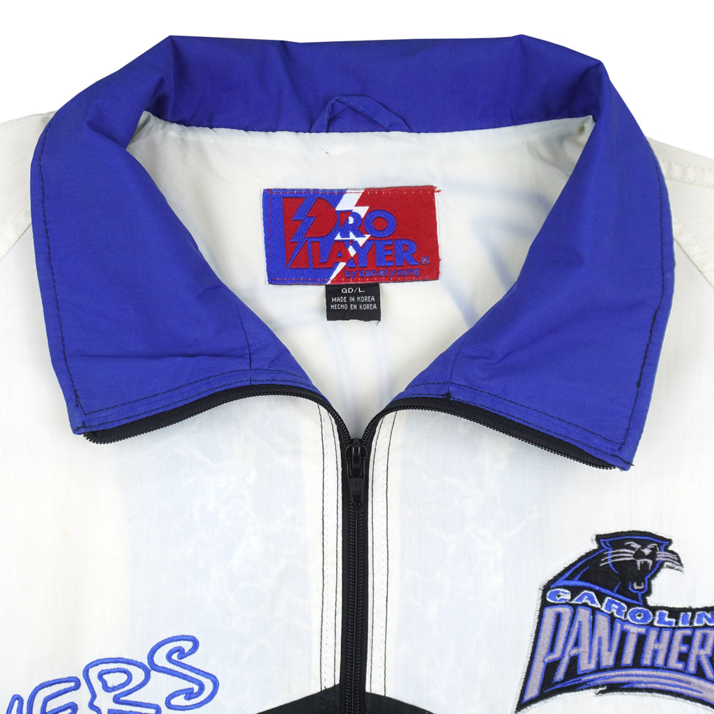 NFL (Pro Player) - Carolina Panthers Embroidered Jacket 1990s Large Vintage Retro Football