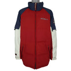 FUBU - Blue Embroidered Zip-Up Puffer Jacket 1990s X-Large Vintage Retro