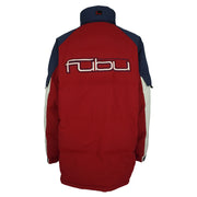 FUBU - Blue Embroidered Zip-Up Puffer Jacket 1990s X-Large Vintage Retro