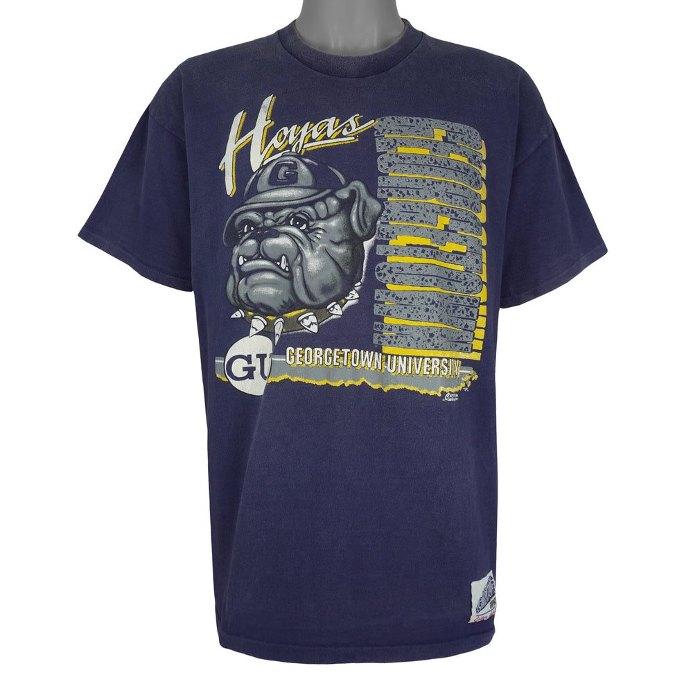 Vintage NCAA (Capital Graphics) - Georgetown Hoyas Single Stitch T-Shirt 1990s X-Large in blue