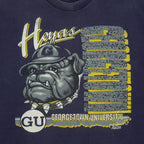 Vintage NCAA (Capital Graphics) - Georgetown Hoyas Single Stitch T-Shirt 1990s X-Large in blue