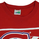 NHL (Waves) - Montreal Canadiens Single Stitch T-Shirt 1989 Large Vintage Retro Hockey