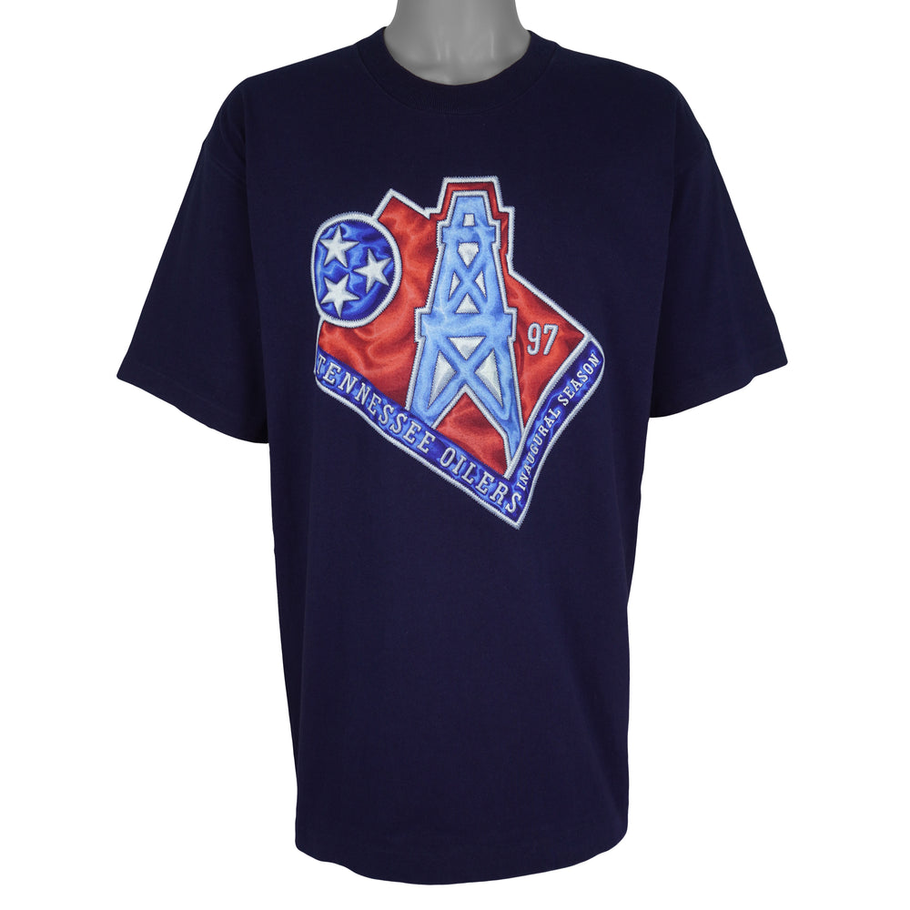 NFL (Pro Player) - Tennessee Oilers Inaugural Season T-Shirt 1997 X-Large Vintage Retro Football