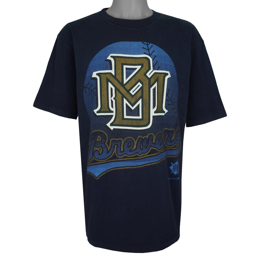 MLB - Milwaukee Brewers Single Stitch T-Shirt 1993 X-Large Vintage Retro Baseball