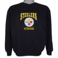 NFL (Mighty-Mac) - Pittsburgh Steelers Embroidered Crew Neck Sweatshirt 1990s Medium Vintage Retro Football