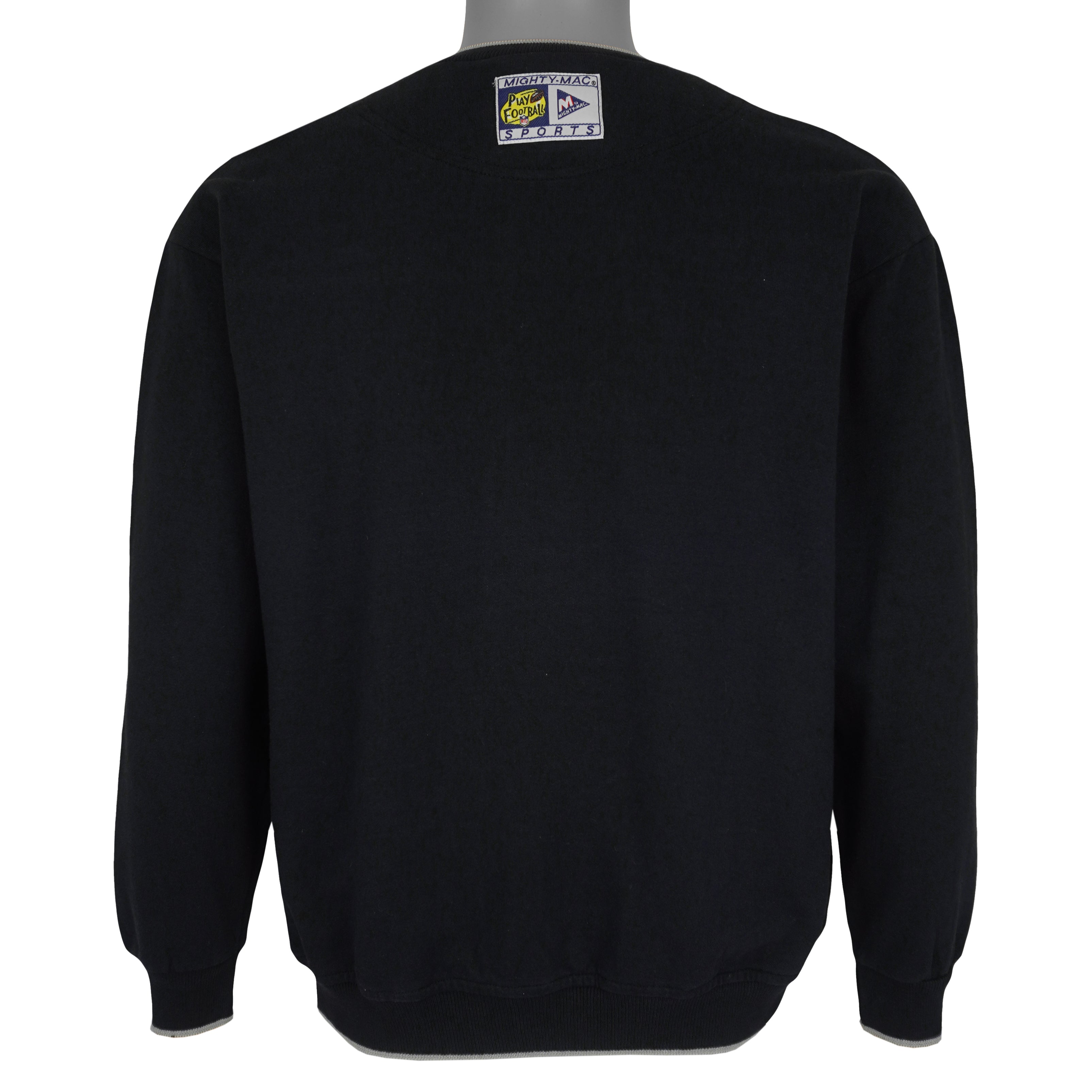 NFL (Mighty-Mac) - Pittsburgh Steelers Embroidered Crew Neck Sweatshirt 1990s Medium Vintage Retro Football