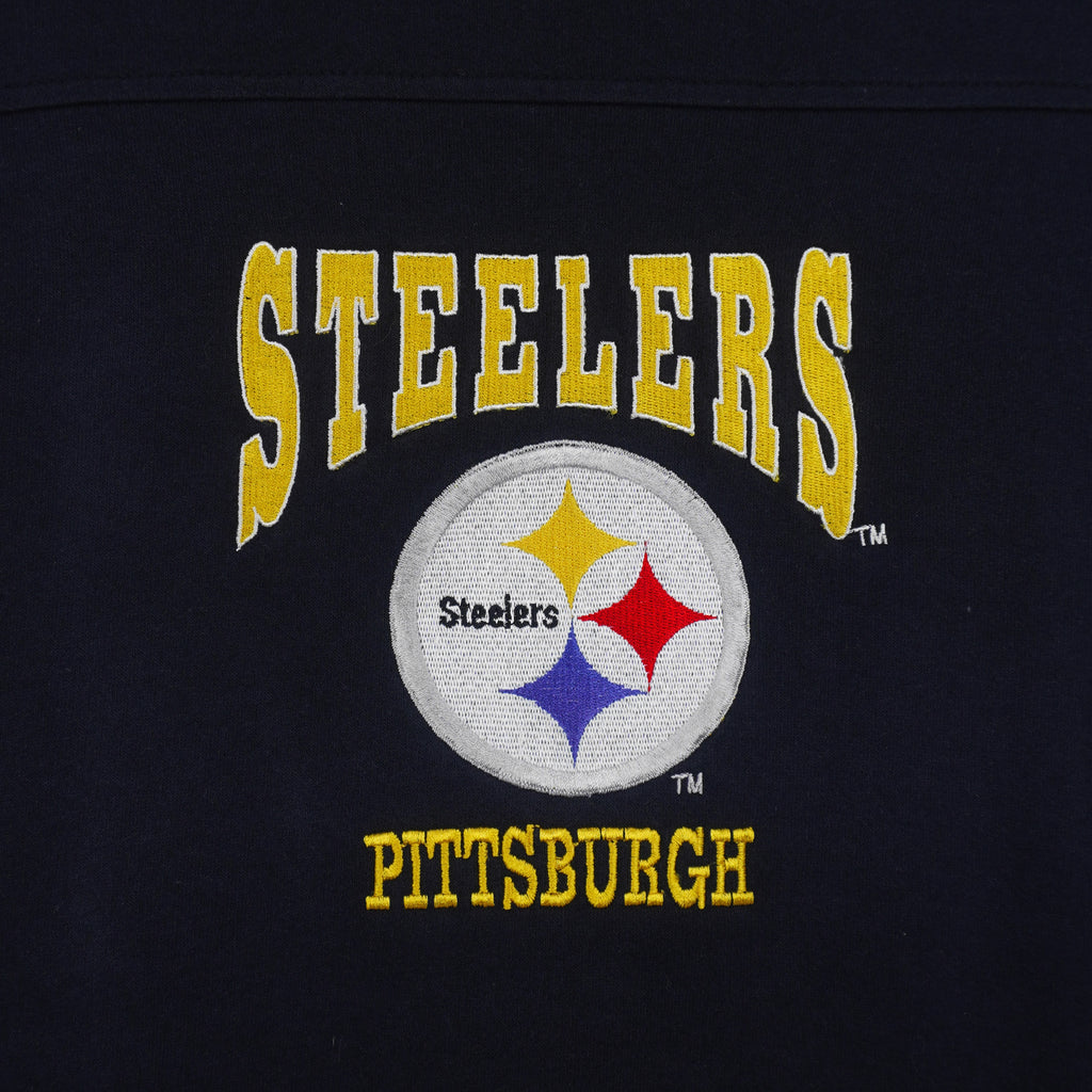 NFL (Mighty-Mac) - Pittsburgh Steelers Embroidered Crew Neck Sweatshirt 1990s Medium Vintage Retro Football