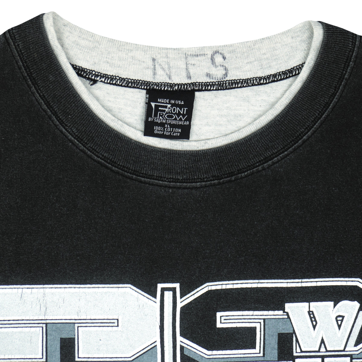 MLB (Front Row) - Black & Grey Chicago White Sox T-Shirt 1992 X-Large Vintage Retro Baseball