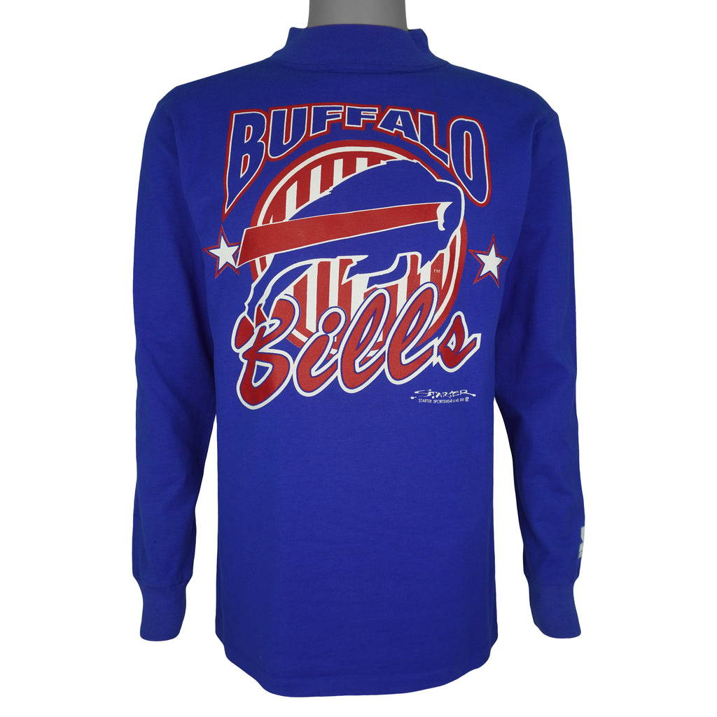 Starter (NFL) - Buffalo Bills Turtleneck Long Sleeve Shirt 1991 Medium Vintage Retro Football