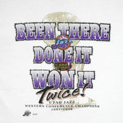 NBA - Utah Jazz, Been There Done It Won It Twice Finals Champions T-Shirt 1998 XX-Large Vintage Retro Basketball
