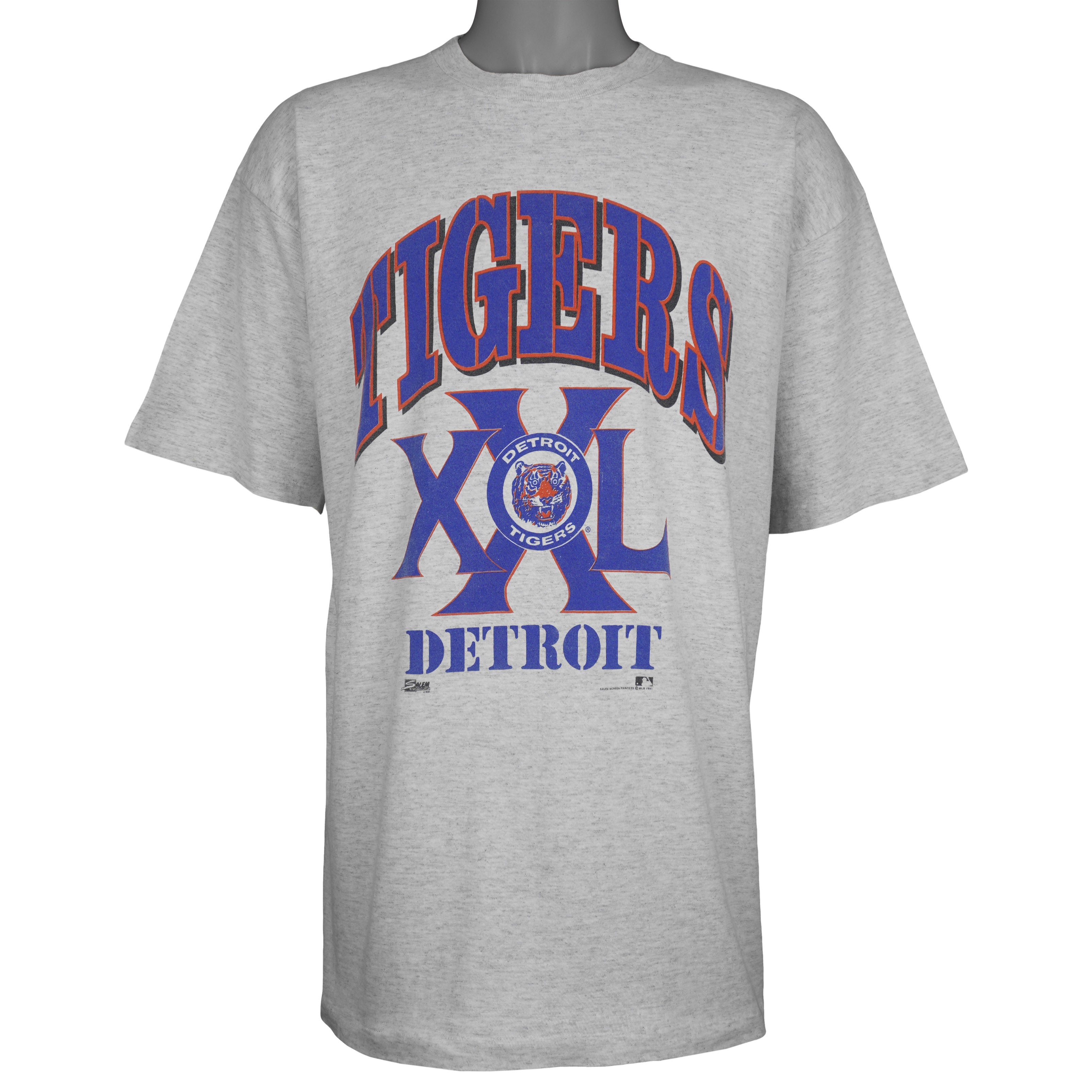 MLB (Salem) - Detroit Tigers XXL Single Stitch T-Shirt 1991 X-Large Vintage Retro Baseball