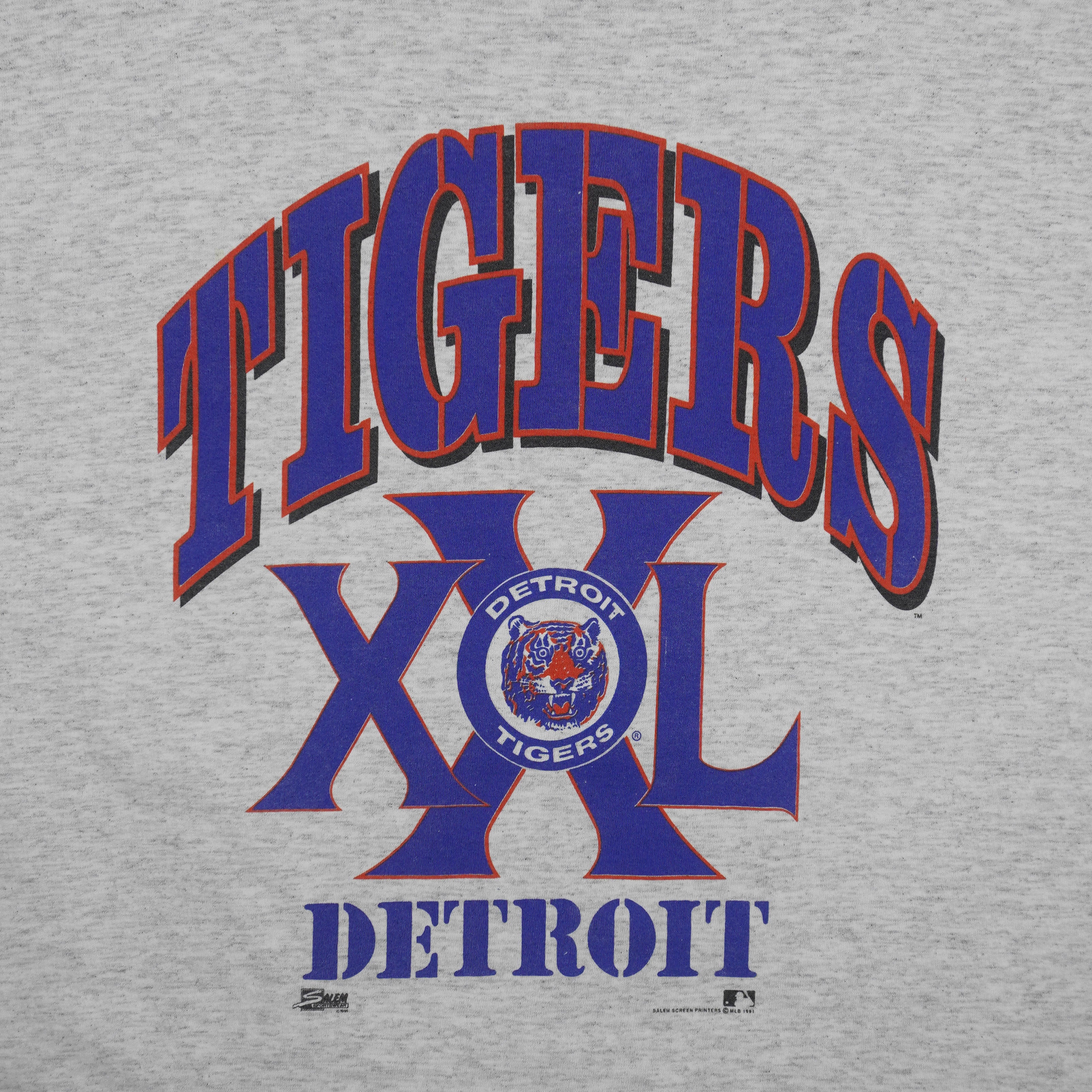 MLB (Salem) - Detroit Tigers XXL Single Stitch T-Shirt 1991 X-Large Vintage Retro Baseball