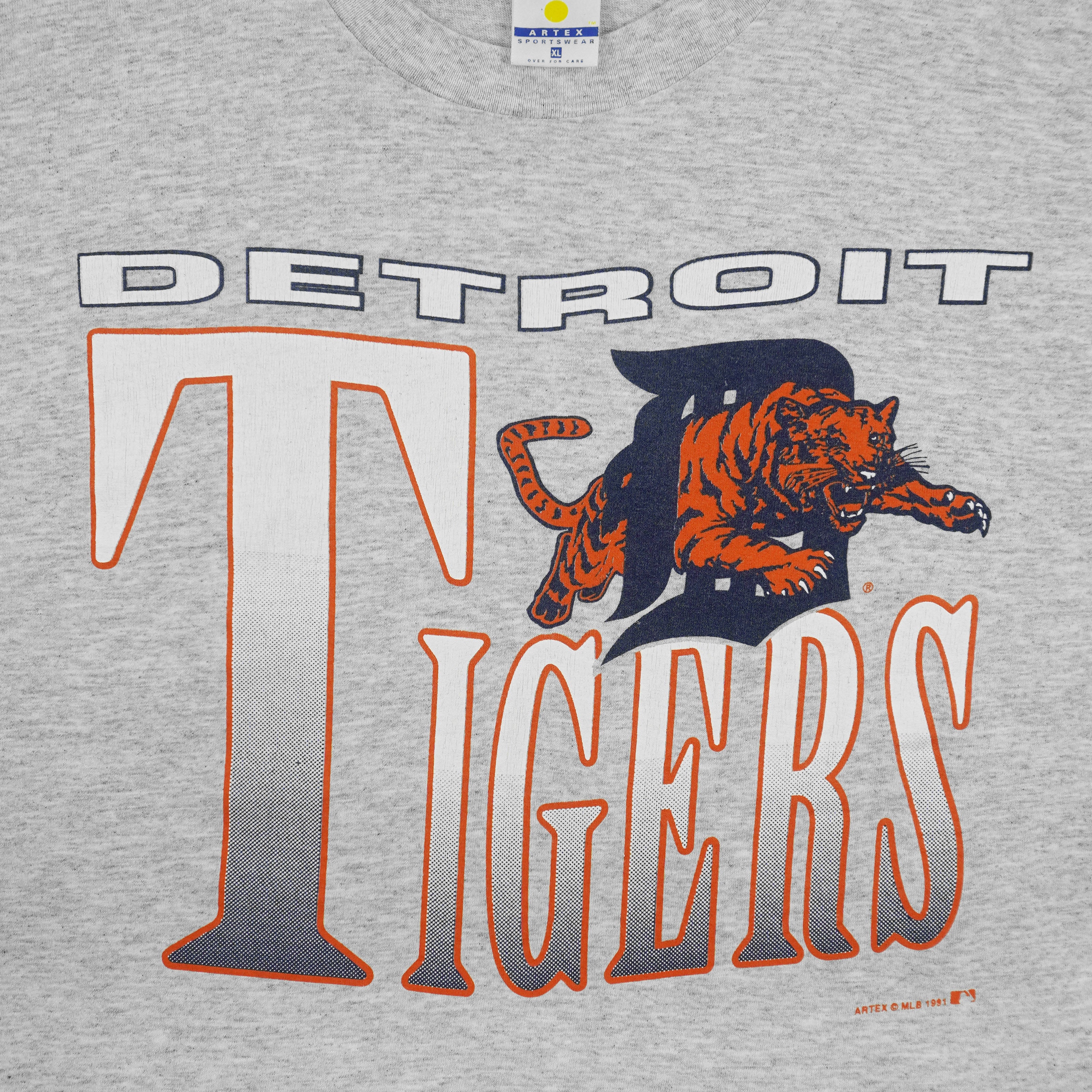 MLB (Artex) - Detroit Tigers Single Stitch T-Shirt 1991 X-Large Vintage Retro Baseball