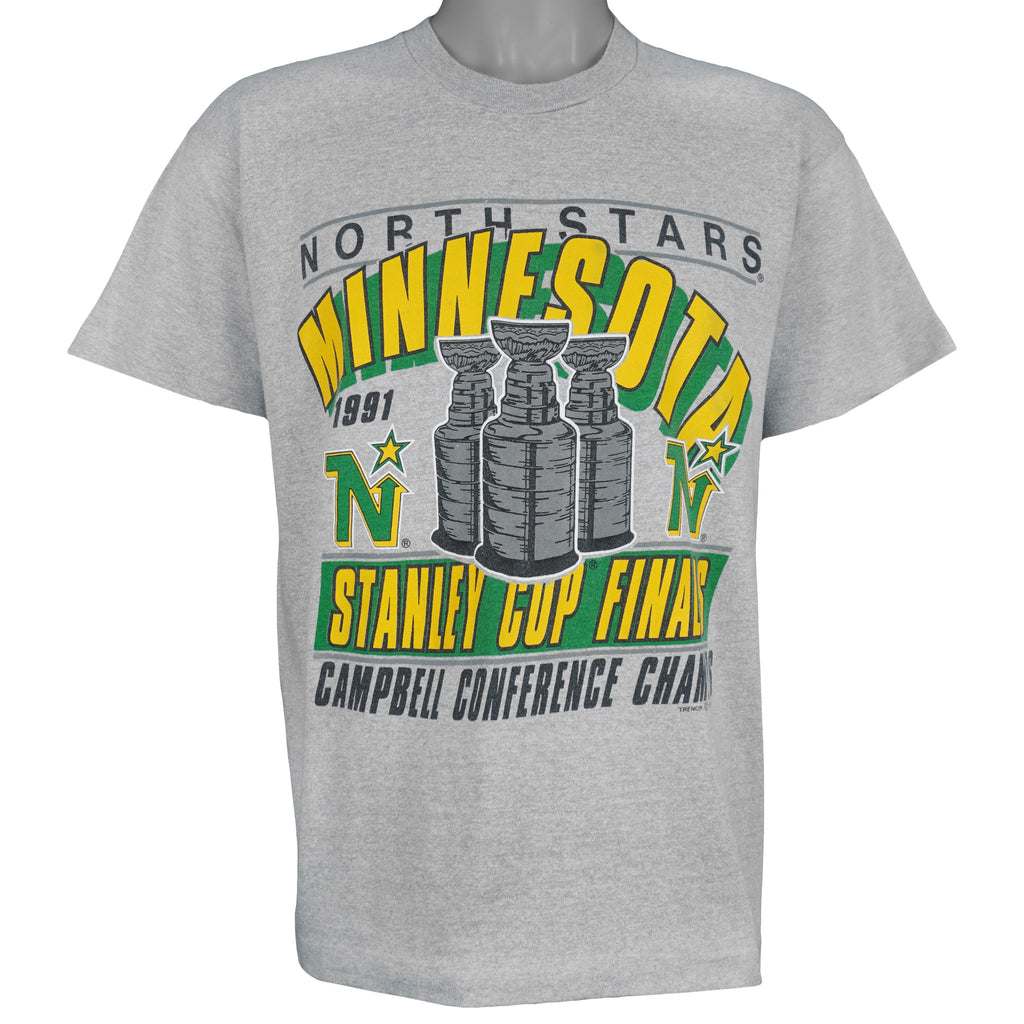 NHL (Screen Stars) - North Stars Stanley Cup Finals Champions T-Shirt 1991 X-Large Vintage Retro Hockey