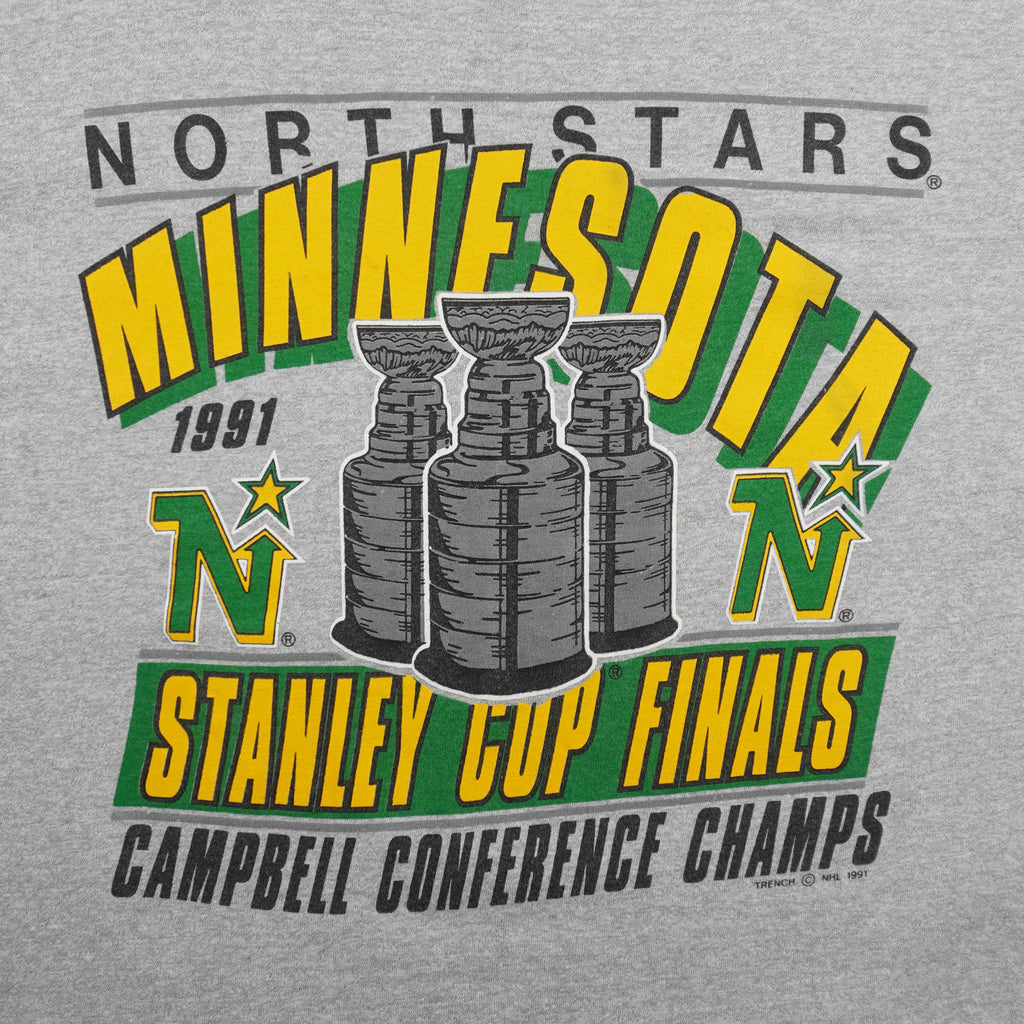 NHL (Screen Stars) - North Stars Stanley Cup Finals Champions T-Shirt 1991 X-Large Vintage Retro Hockey
