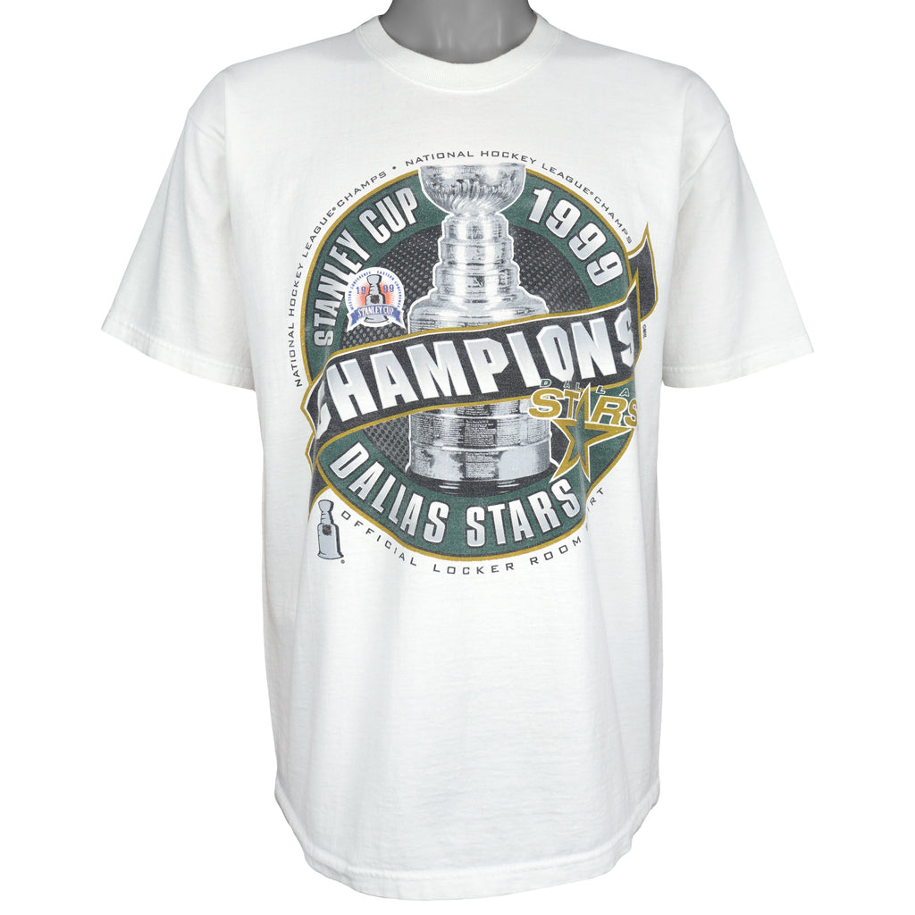NHL (Pro Player) - Dallas Stars Stanley Cup Champions T-Shirt 1999 Large Vintage Retro Hockey