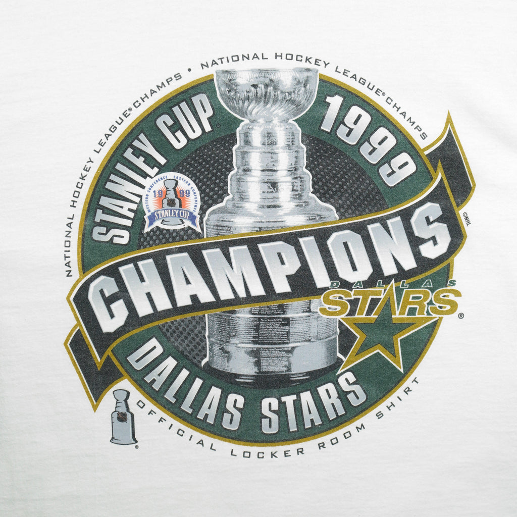 NHL (Pro Player) - Dallas Stars Stanley Cup Champions T-Shirt 1999 Large Vintage Retro Hockey