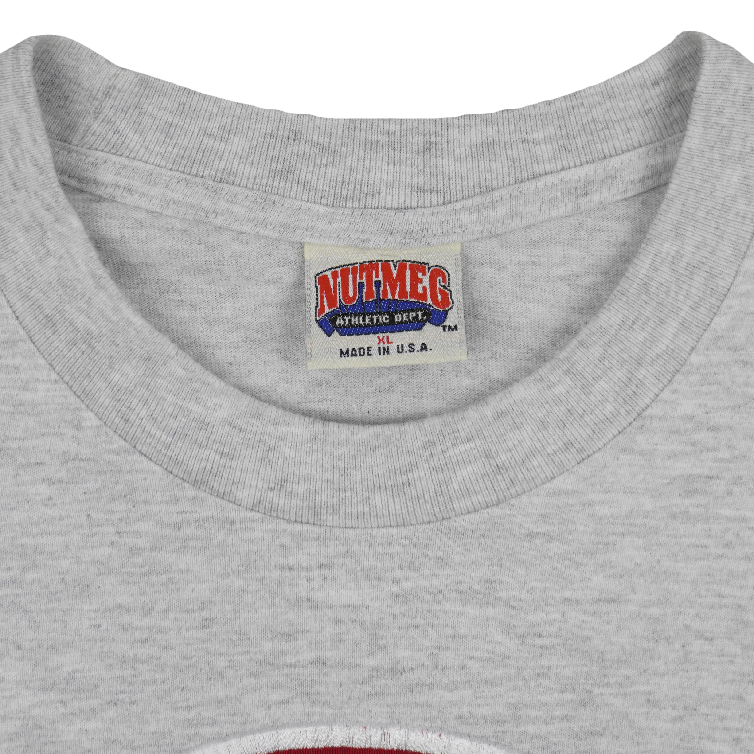 MLB (Nutmeg) - Chicago Cubs Big Logo T-Shirt 1990s X-Large Vintage Retro Baseball